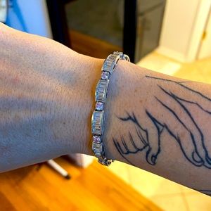 Pink sapphire bracelet